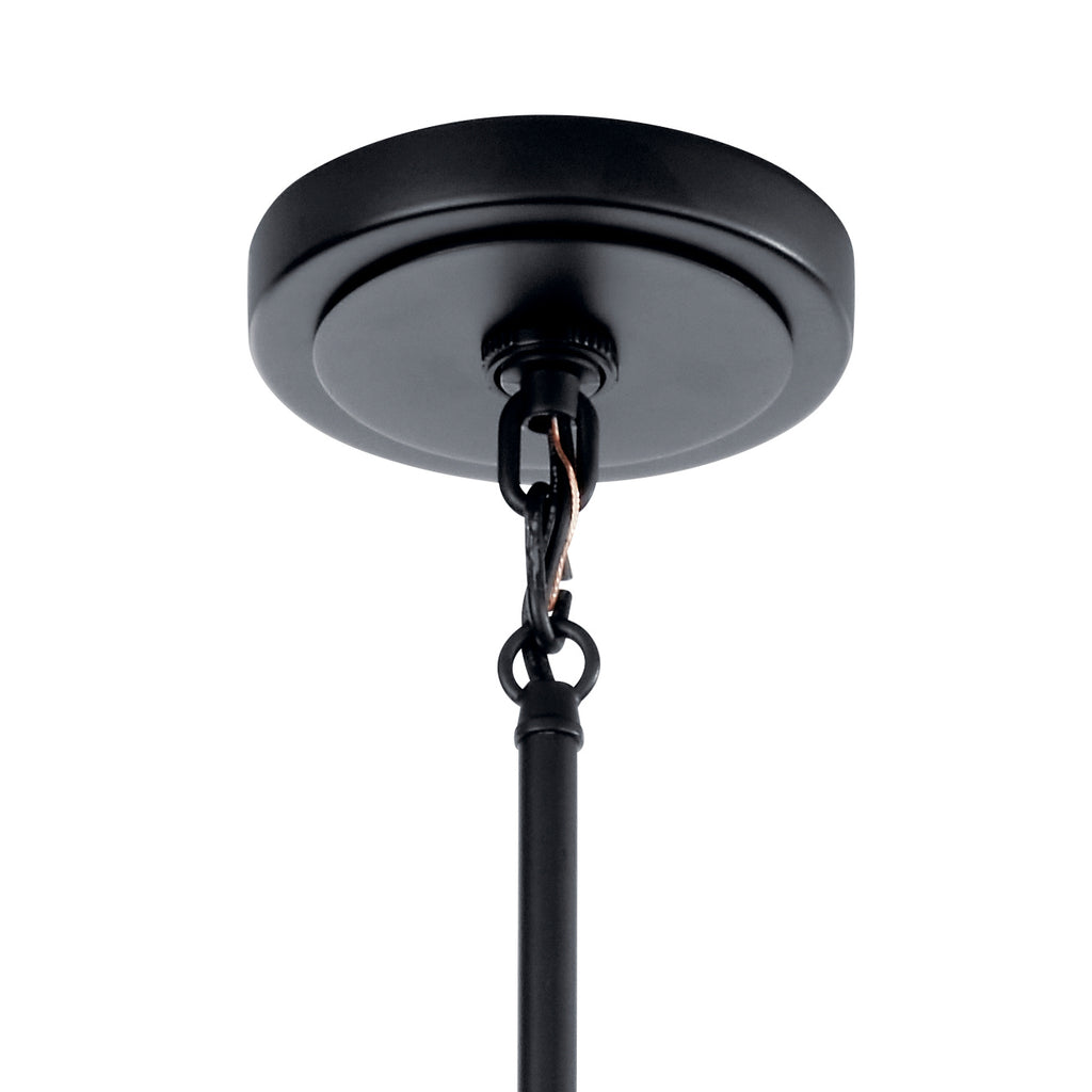 KICHLER 52405BK Eastmont 1 Light Mini Pendant With Clear Glass Black