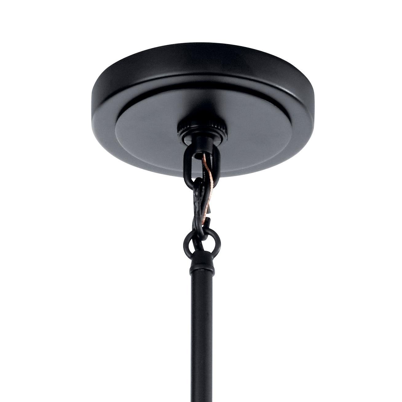 KICHLER 52405BK Eastmont 1 Light Mini Pendant With Clear Glass Black