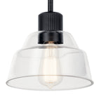 KICHLER 52405BK Eastmont 1 Light Mini Pendant With Clear Glass Black