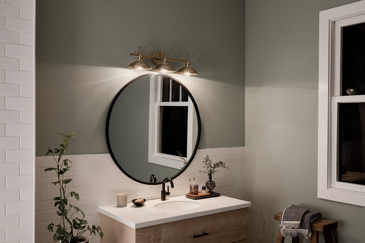 KICHLER 45945CPZ Clyde 3 Light Vanity Light Champagne Bronze
