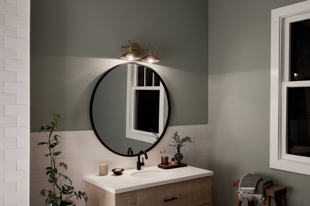 KICHLER 45944CPZ Clyde 2 Light Vanity Light Champagne Bronze