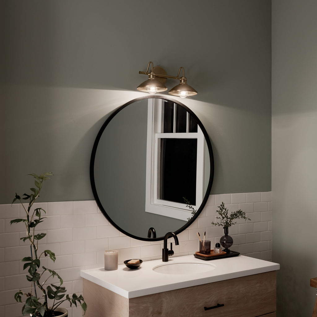 KICHLER 45944CPZ Clyde 2 Light Vanity Light Champagne Bronze