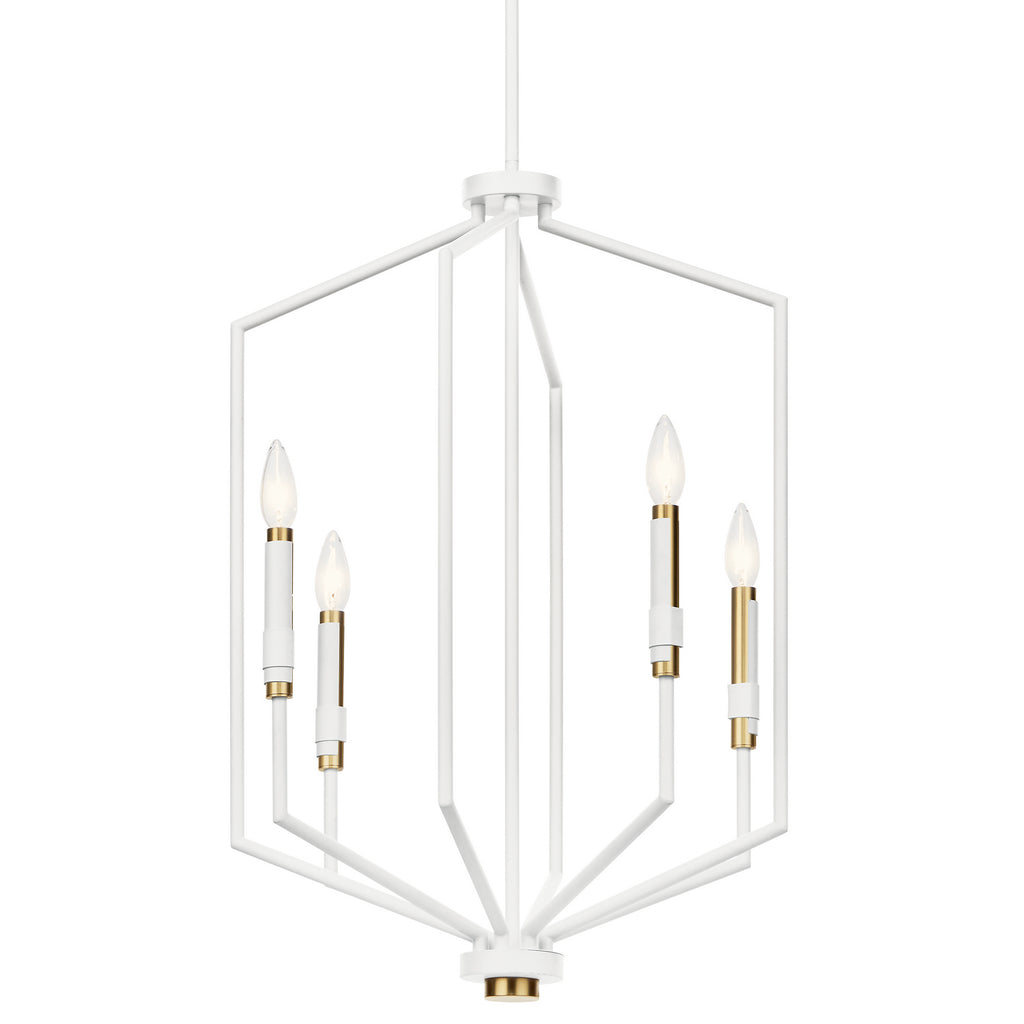 KICHLER 52351WH Armand 27 Inch 4 Light Foyer Pendant In White Finish