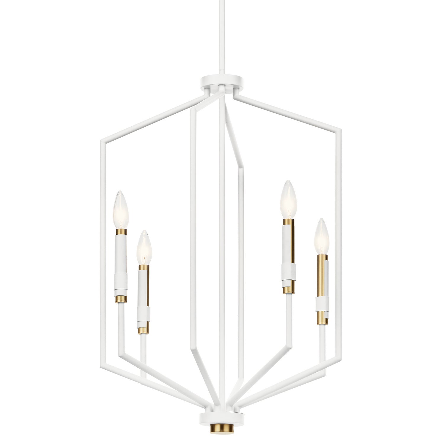 KICHLER 52351WH Armand 27 Inch 4 Light Foyer Pendant In White Finish