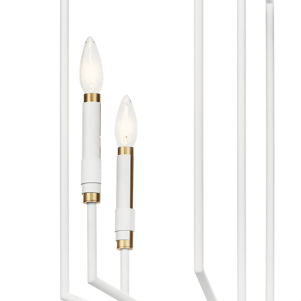 KICHLER 52351WH Armand 27 Inch 4 Light Foyer Pendant In White Finish