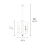 KICHLER 52351WH Armand 27 Inch 4 Light Foyer Pendant In White Finish