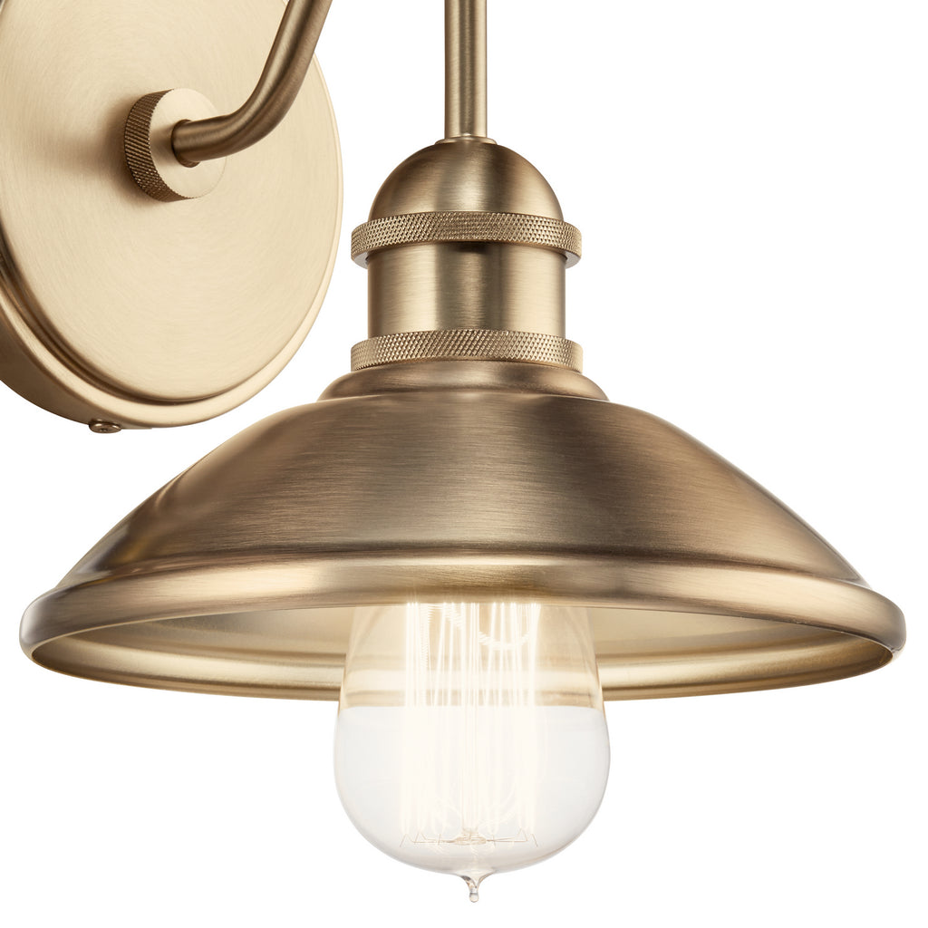 KICHLER 45943CPZ Clyde 1 Light Wall Sconce Champagne Bronze