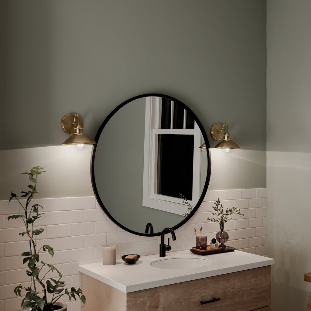 KICHLER 45943CPZ Clyde 1 Light Wall Sconce Champagne Bronze