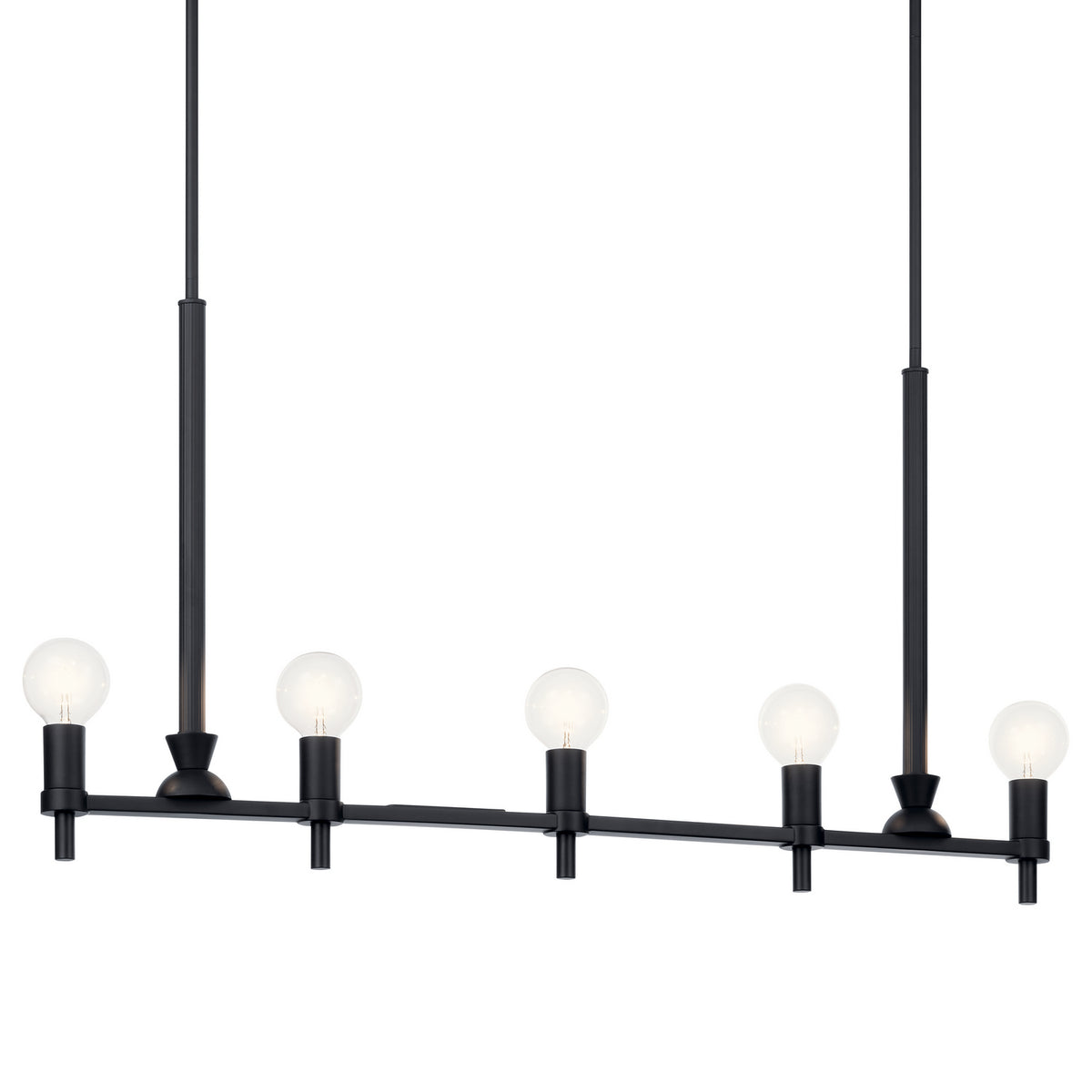 KICHLER 52425BK Torvee 42" 5 Light Linear Chandelier Brushed Natural Brass
