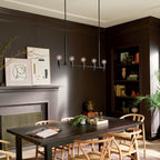 KICHLER 52425BK Torvee 42" 5 Light Linear Chandelier Brushed Natural Brass