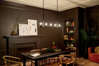 KICHLER 52425BK Torvee 42" 5 Light Linear Chandelier Brushed Natural Brass