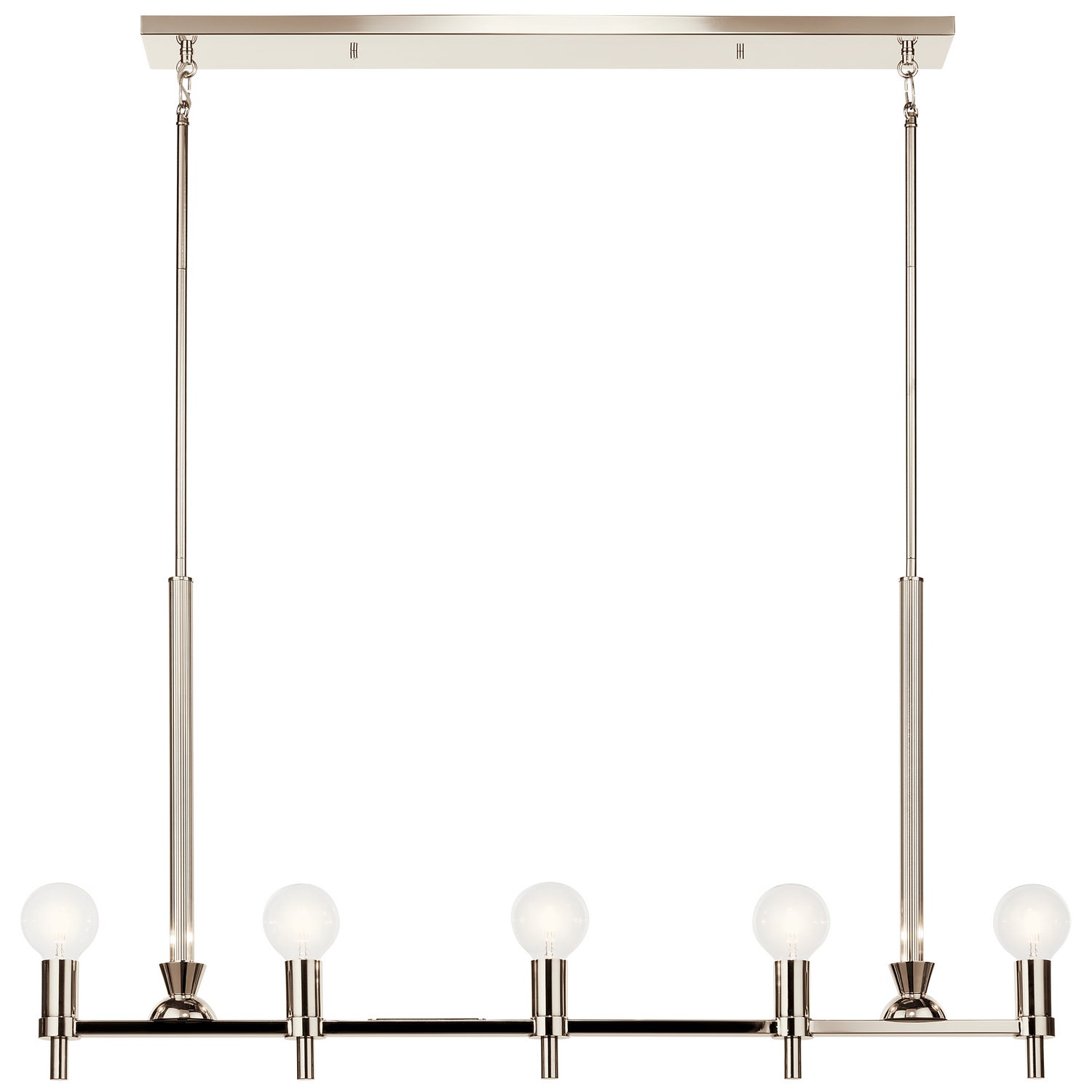 KICHLER 52425PN Torvee 42" 5 Light Linear Chandelier Brushed Natural Brass