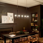 KICHLER 52425PN Torvee 42" 5 Light Linear Chandelier Brushed Natural Brass