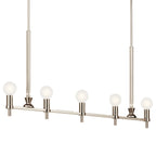 KICHLER 52425PN Torvee 42" 5 Light Linear Chandelier Brushed Natural Brass