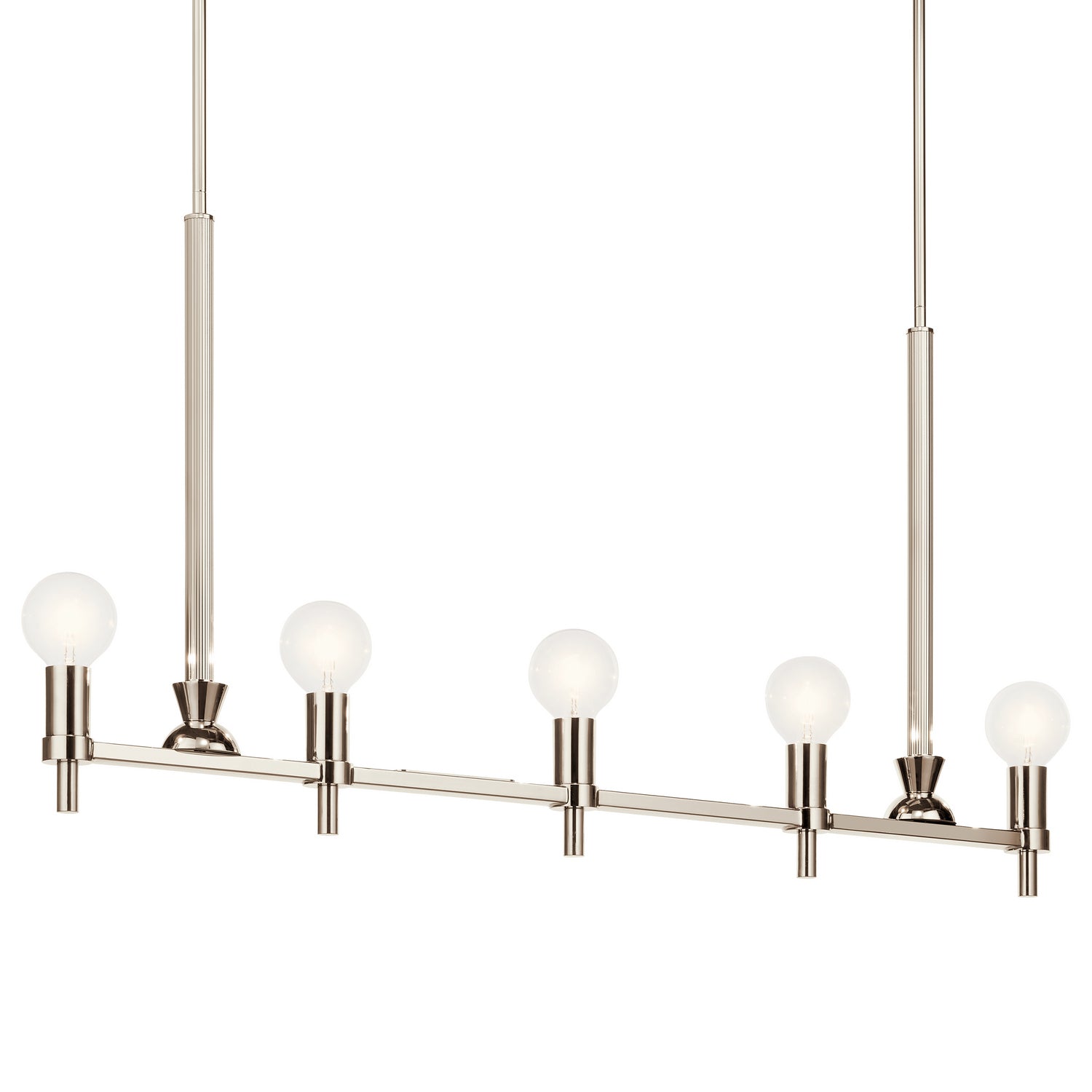 KICHLER 52425PN Torvee 42" 5 Light Linear Chandelier Brushed Natural Brass