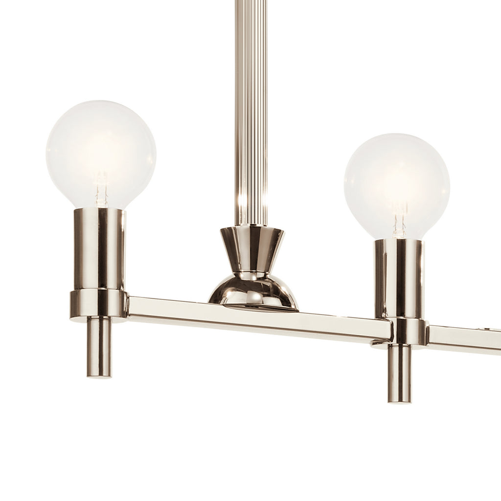 KICHLER 52425PN Torvee 42" 5 Light Linear Chandelier Brushed Natural Brass