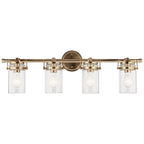 KICHLER 45690CPZ Brinley 32.25" 4 Light Vanity Light With Clear Glass In Champagne Bronze