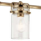 KICHLER 45690CPZ Brinley 32.25" 4 Light Vanity Light With Clear Glass In Champagne Bronze