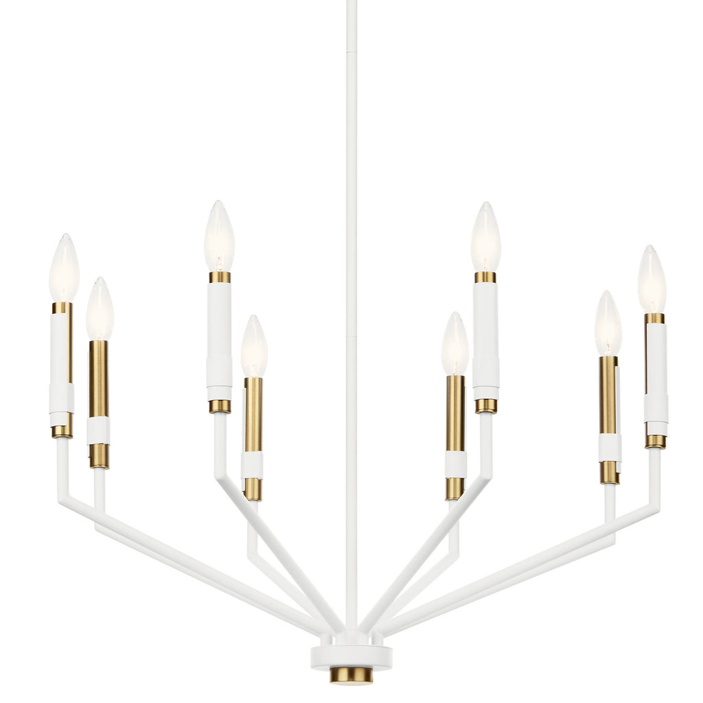 KICHLER 52349WH Armand 26 Inch 8 Light Chandelier In White Finish