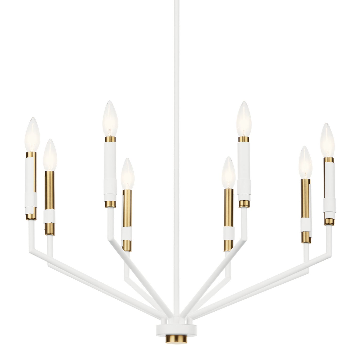 KICHLER 52349WH Armand 26 Inch 8 Light Chandelier In White Finish