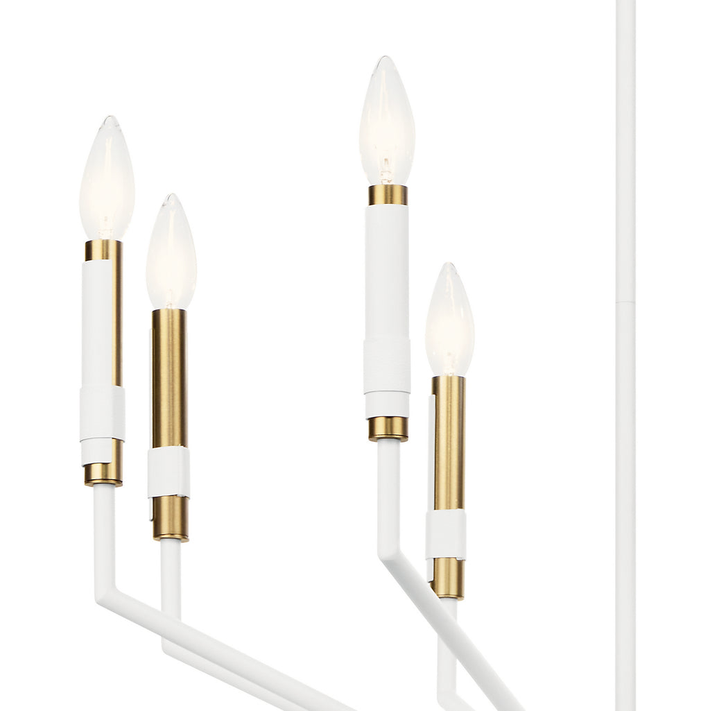 KICHLER 52349WH Armand 26 Inch 8 Light Chandelier In White Finish