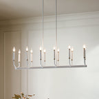 KICHLER 52350WH Armand 42.75 Inch 12 Light Linear Chandelier In White Finish