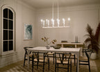KICHLER 52350WH Armand 42.75 Inch 12 Light Linear Chandelier In White Finish