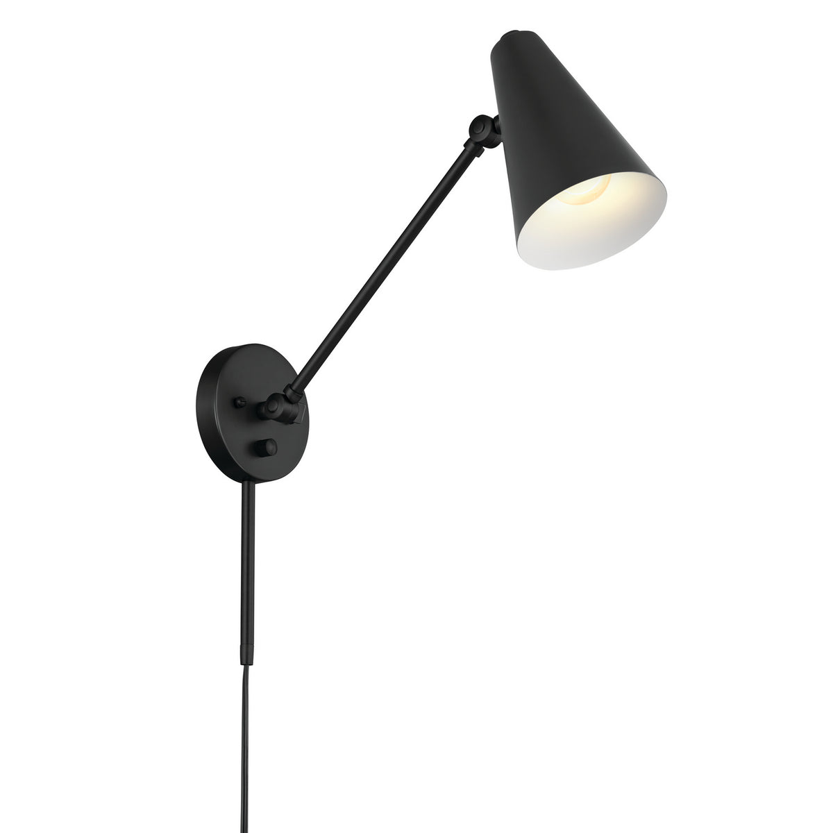 KICHLER 52485BKB Sylvia 1 Arm Wall Sconce Black