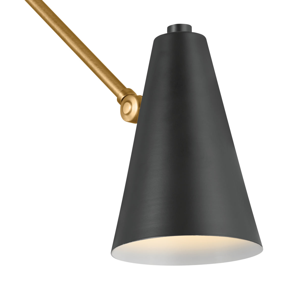 KICHLER 52486NBRB Sylvia 2 Arm Wall Sconce Natural Brass With Black Shade