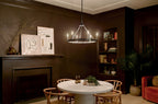 KICHLER 52420BK Emmala 24 Inch 6 Light Chandelier In Brushed Nickel And Black