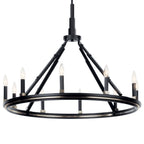 KICHLER 52421BK Emmala 27.50 Inch 10 Light Chandelier In Brushed Nickel And Black