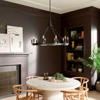 KICHLER 52421BK Emmala 27.50 Inch 10 Light Chandelier In Brushed Nickel And Black