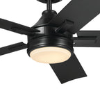 KICHLER 310126SBK Tide 52 Inch Tide Weather+ Fan - Satin Black