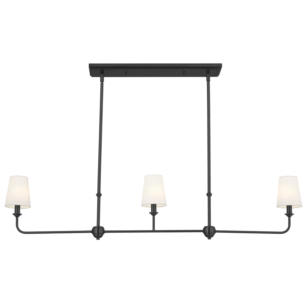 KICHLER 52519BK Pallas Linear Chandelier 3 Light - Black
