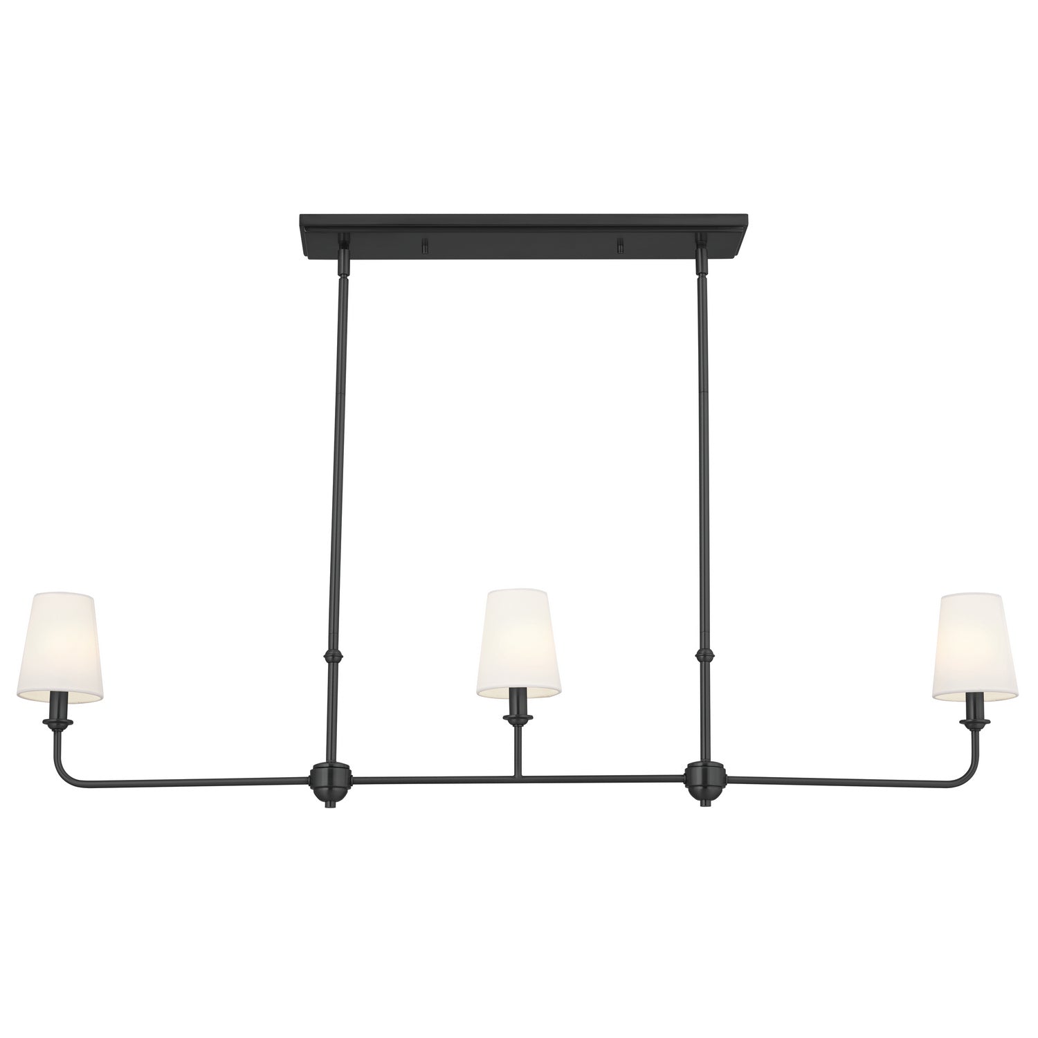 KICHLER 52519BK Pallas Linear Chandelier 3 Light - Black