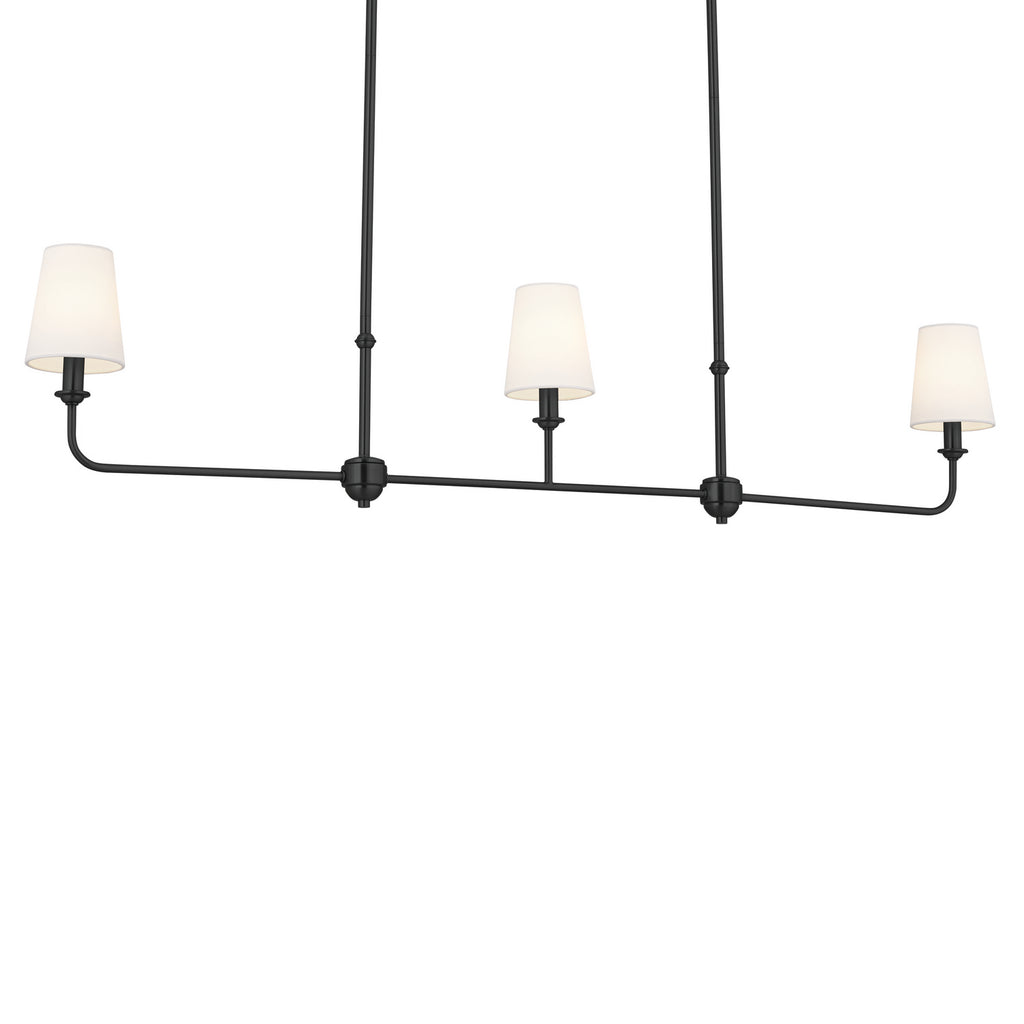 KICHLER 52519BK Pallas Linear Chandelier 3 Light - Black