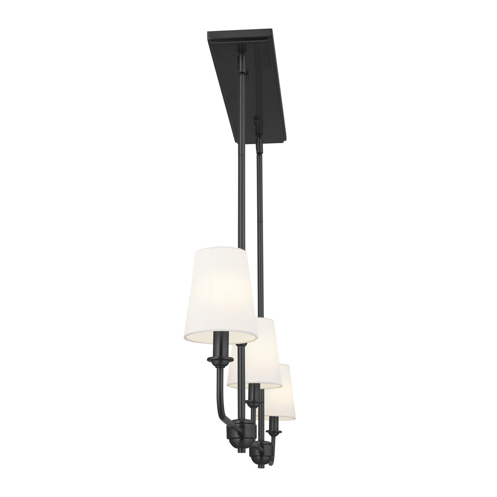 KICHLER 52519BK Pallas Linear Chandelier 3 Light - Black