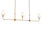 KICHLER 52519BNB Pallas Linear Chandelier 3 Light - Brushed Natural Brass