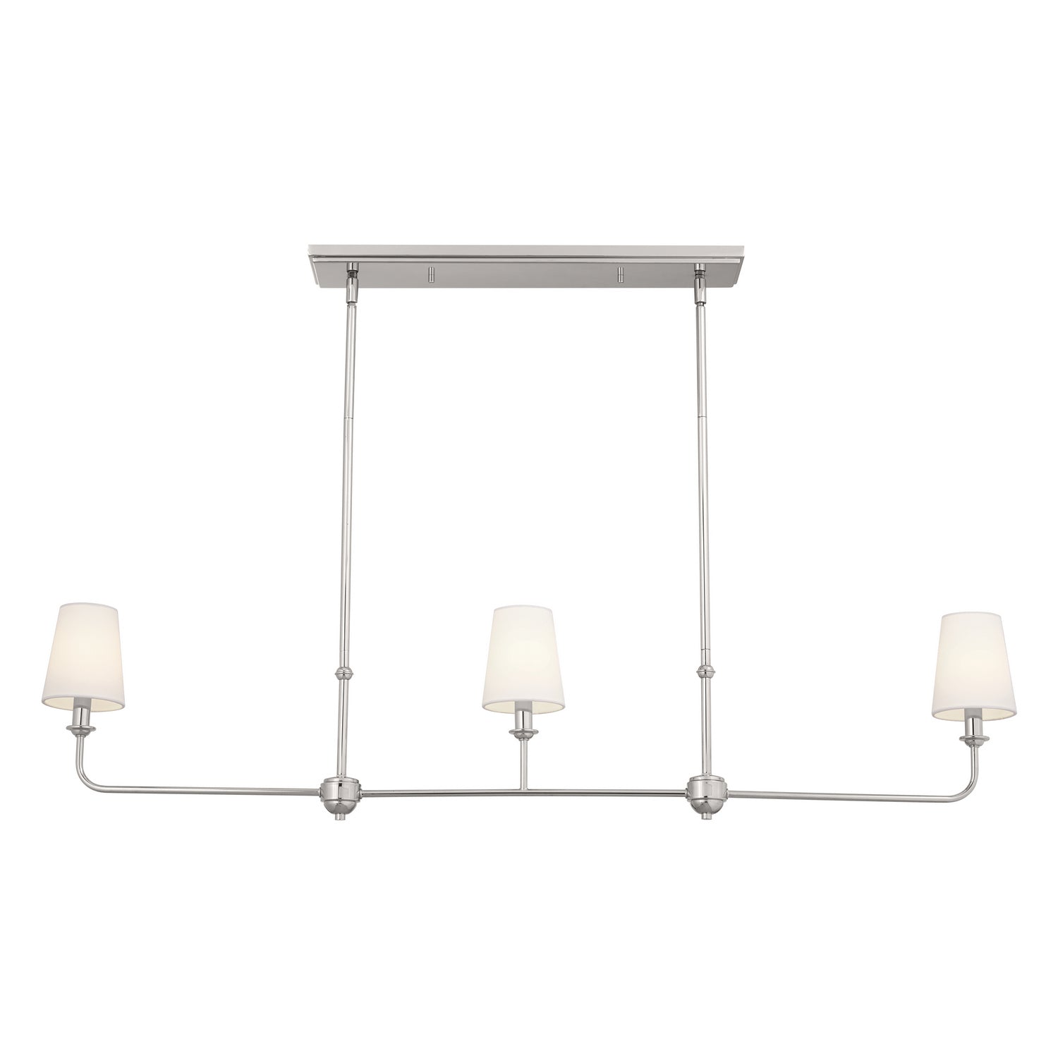 KICHLER 52519PN Pallas Linear Chandelier 3 Light - Polished Nickel