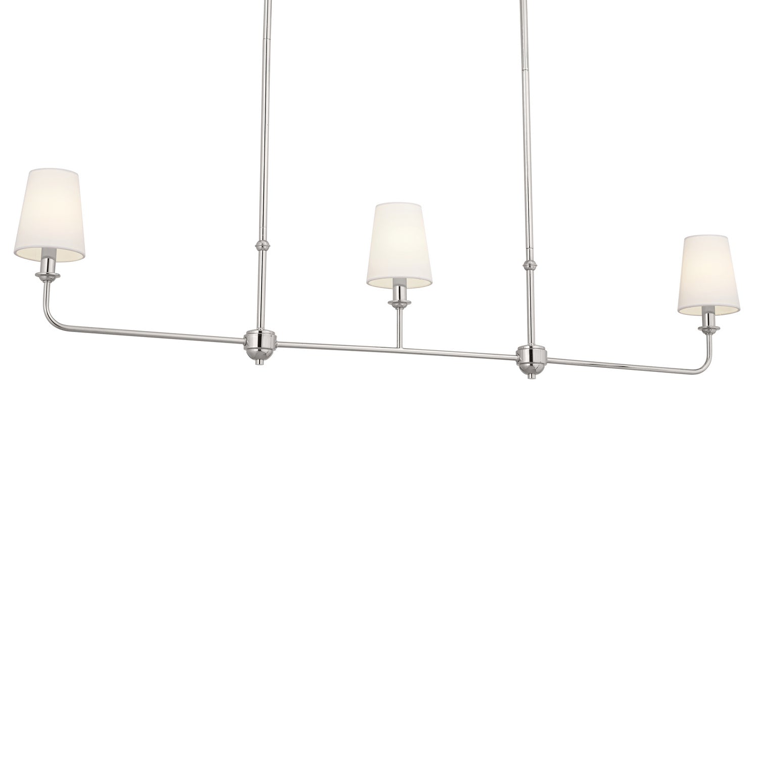 KICHLER 52519PN Pallas Linear Chandelier 3 Light - Polished Nickel