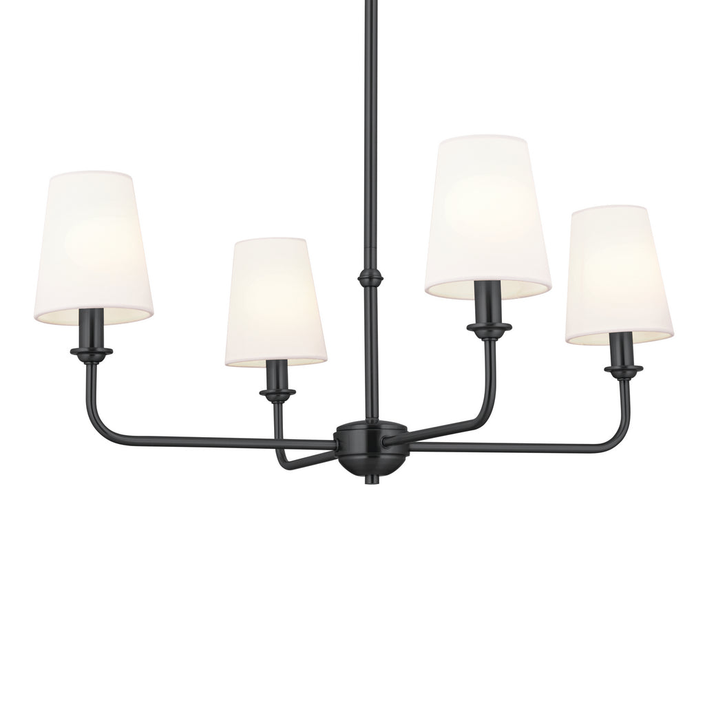 KICHLER 52520BK Pallas Mini Chandelier 4 Light - Black