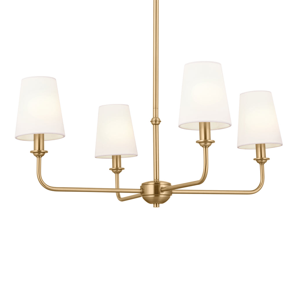 KICHLER 52520BNB Pallas Mini Chandelier 4 Light - Brushed Natural Brass
