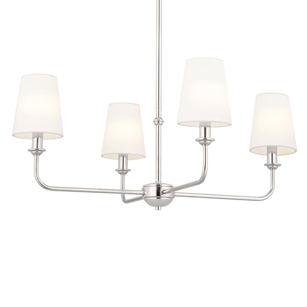 KICHLER 52520PN Pallas Mini Chandelier 4 Light - Polished Nickel