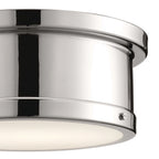 KICHLER 52540PN Serca Flush Mount 2 Light - Polished Nickel