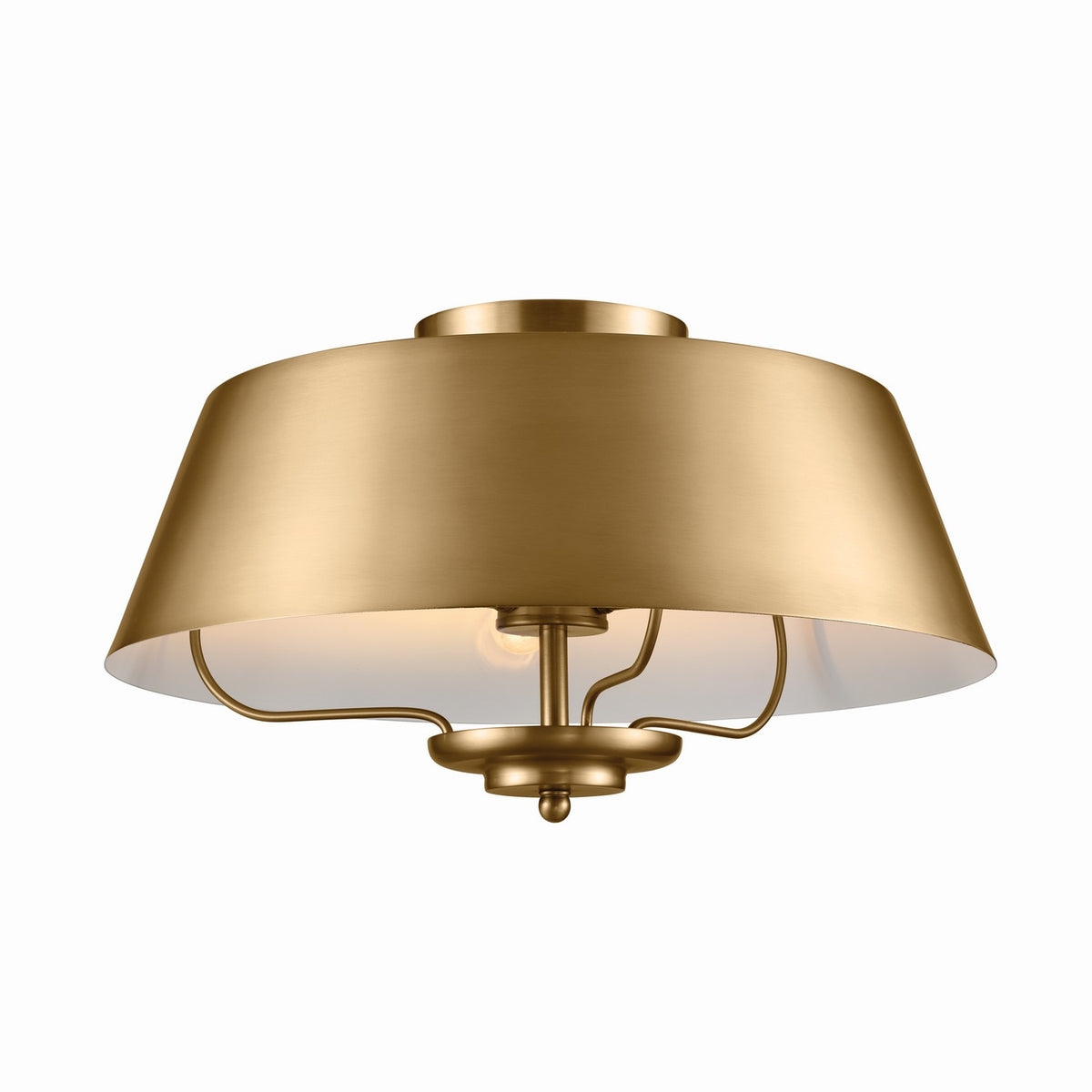 KICHLER 52542BNB Luella Pendant/Semi Flush 3 Light - Brushed Natural Brass