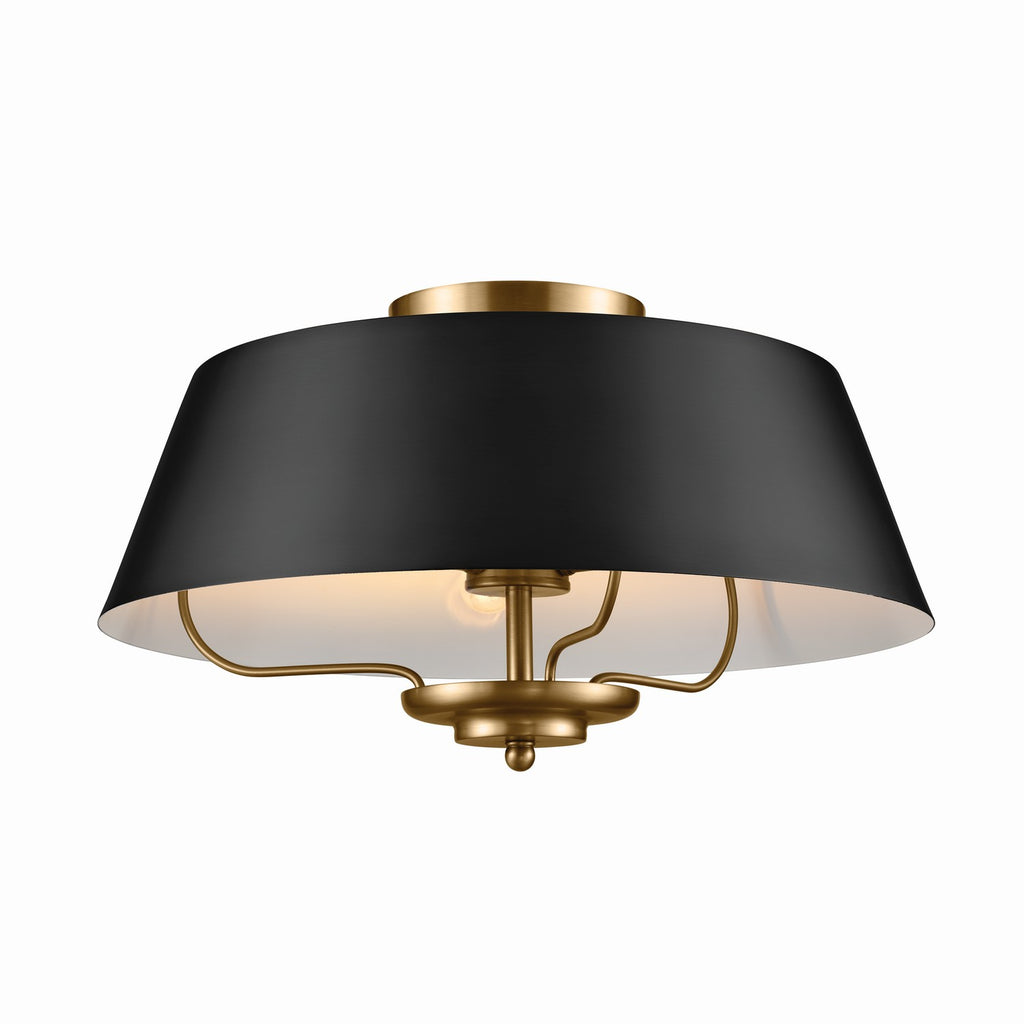 KICHLER 52542BK Luella Pendant/Semi Flush 3 Light - Black
