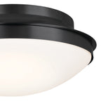KICHLER 52545BK Bretta Flush Mount 3 Light - Black