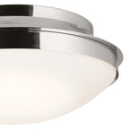 KICHLER 52545PN Bretta Flush Mount 3 Light - Polished Nickel