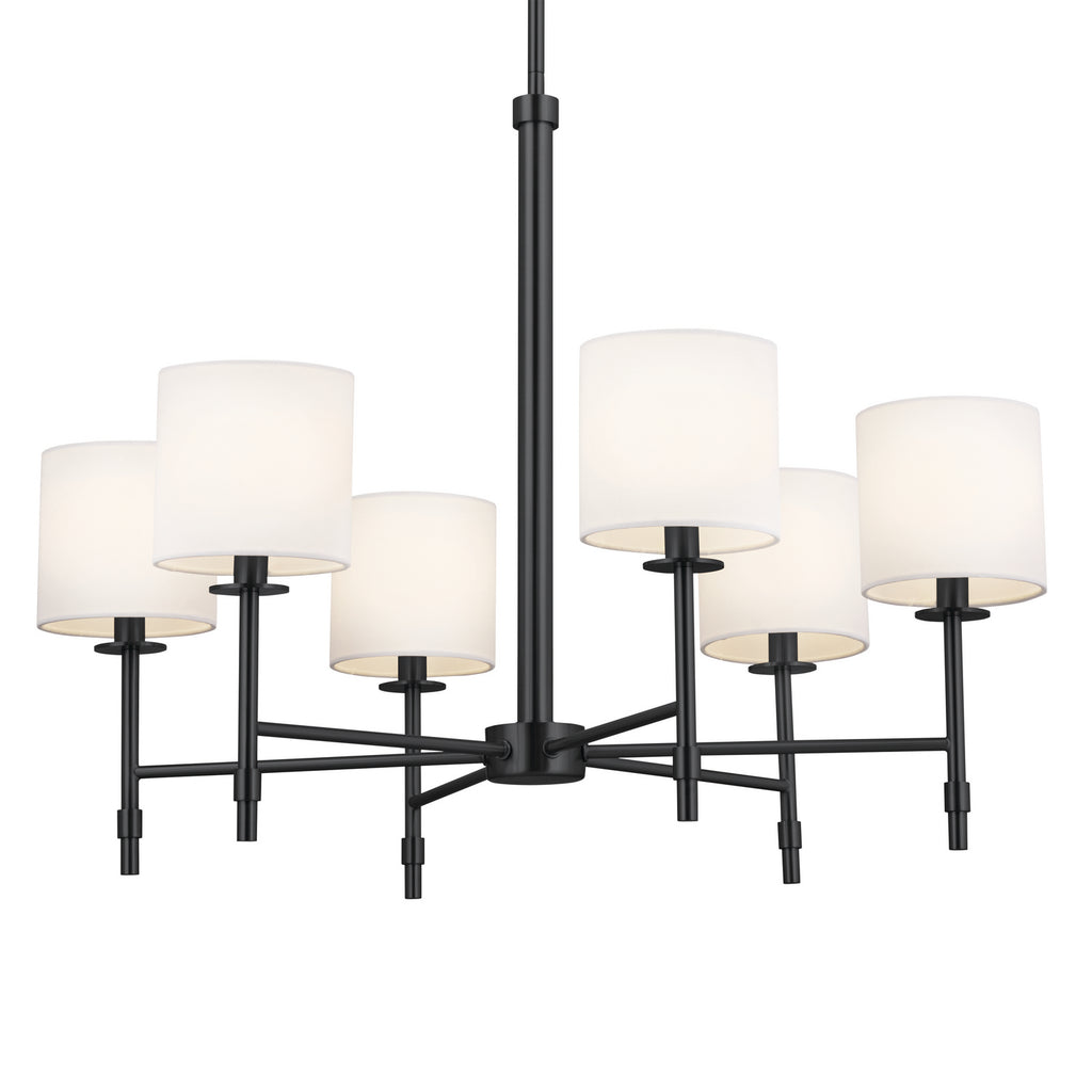 KICHLER 52500BK Ali Chandelier 6 Light - Black