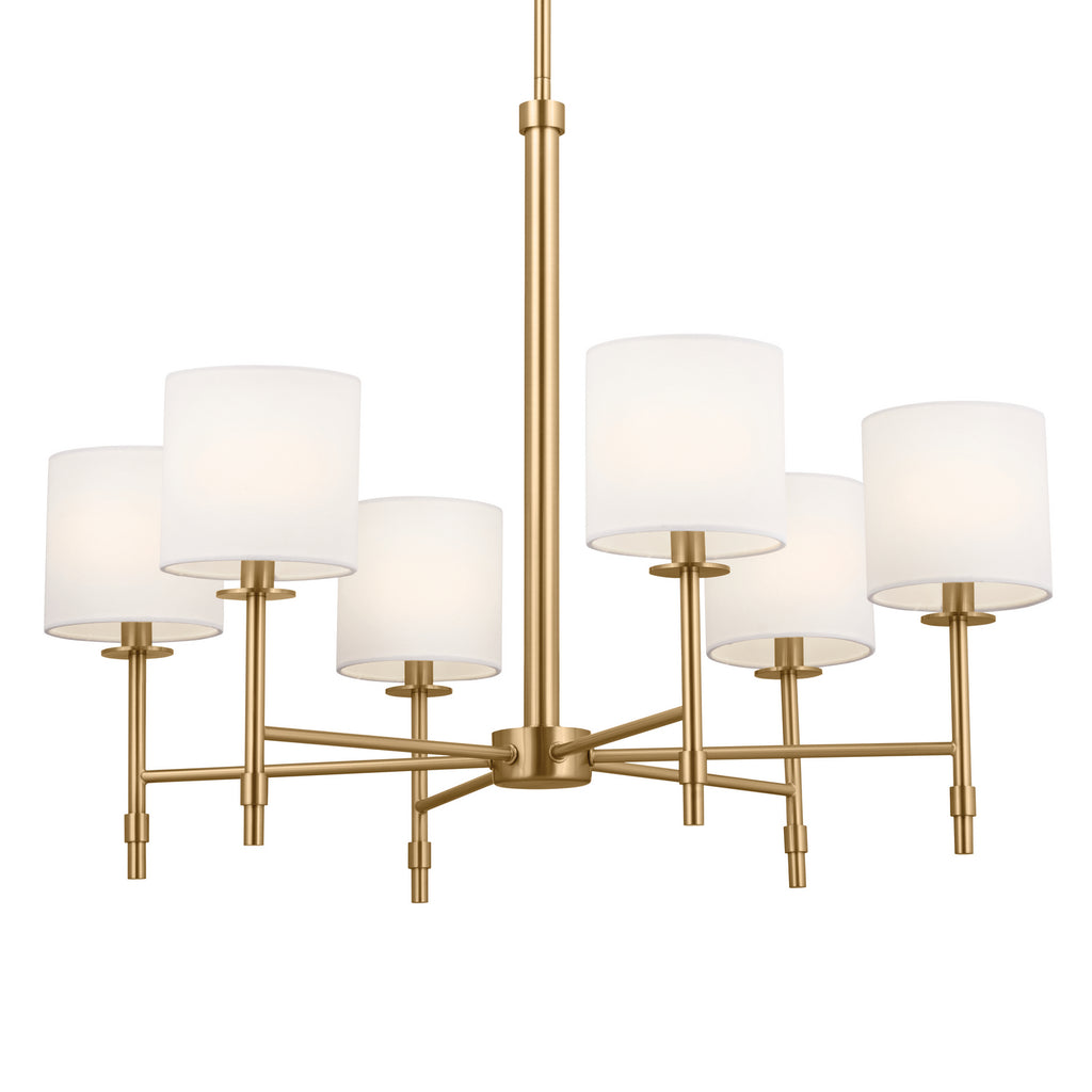 KICHLER 52500BNB Ali Chandelier 6 Light - Brushed Natural Brass